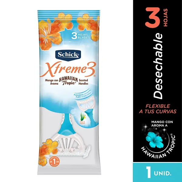 Máquina Schick Xtreme3 Hawai Tropical 12 und