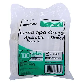 Gorro Tipo Oruga Blanco x100