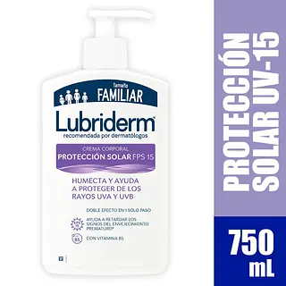 Lubriderm Loción UV 15 con Válvula 750 ml