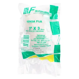 Venda Fija Blanca Inverfa 3” x 3 m