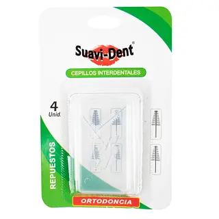 Repuesto cepillos interdentales Suavident 4 unidades
