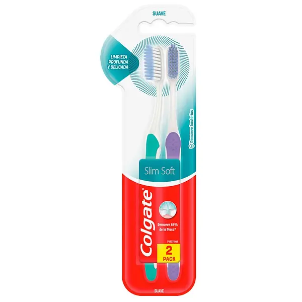 Cepillo dental Colgate Slim Soft base 2x1
