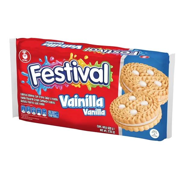 Galletas Festival Vainilla 12 paquetes x6 und