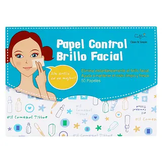 Papel con Brillo Facial Cettua x50