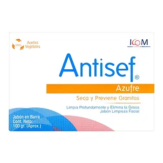Jabón Antisef Antiacné Azufre 100 g Icom