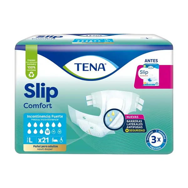 Pañal Tena Slip Clásico Grande 21 unidades