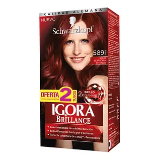 Tinte Igora Brillance 589i Rojo Borgoña Intenso