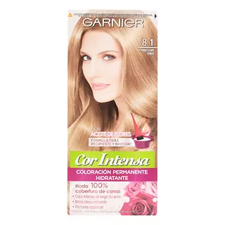 Tinte Garnier Nutrisse Color Intenso 8.1 Rubio Cenizo Claro