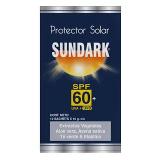Bloqueador Solar Sundark Adultos SPF 50 12 sobres x10 g