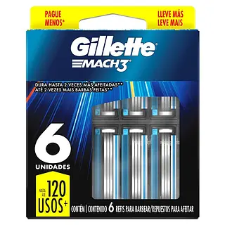 Repuesto Gillette Mach 3 x6