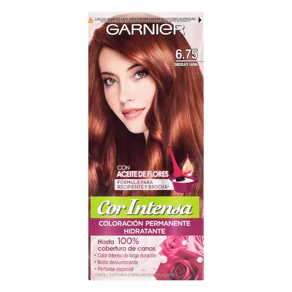 Tinte Garnier Nutrisse Color Intenso 6.75 Chocolate Caoba