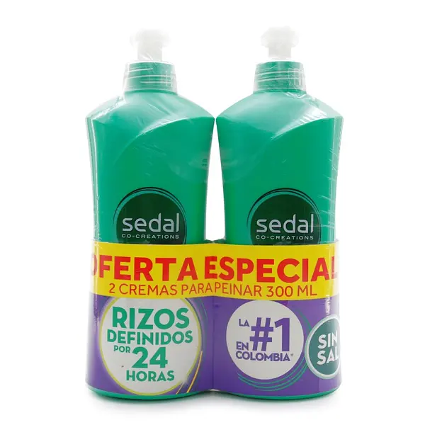 Crema para Peinar Sedal Rizos Definidos 300 ml x2