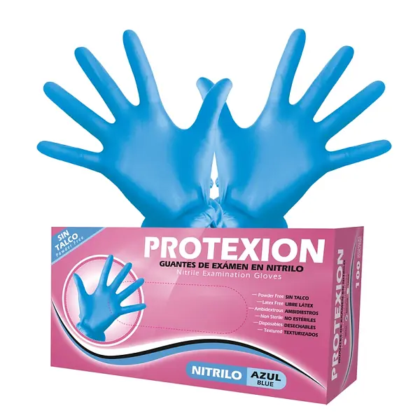 Guantes de Examen Nitrilo Protex Talla M x100