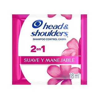 Head & Shoulders 2 en 1 Suave y Manejable 12x18 ml