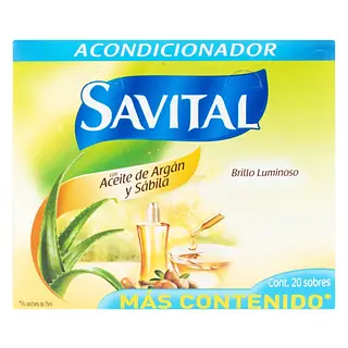 Acondicionador Savital Argán y Sábila 22 ml x20 sobres