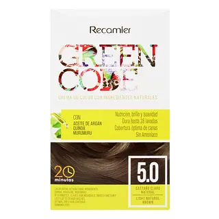 Tinte Green Code Kit 5.0 Castaño Claro Natural