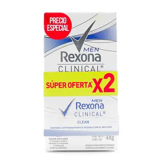 Desodorante Rexona Clinical Men 48 g x2