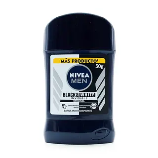 Desodorante Nivea Barra Invisible Black & White 50 g Hombre