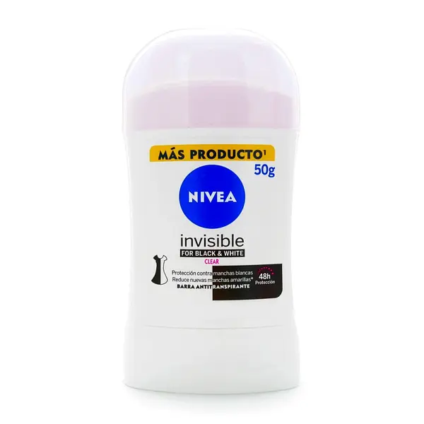 Desodorante Nivea barra Invisible Black & White 50 g mujer