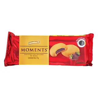 Galleta Rellena Moments Mora 9 unidades 135 g