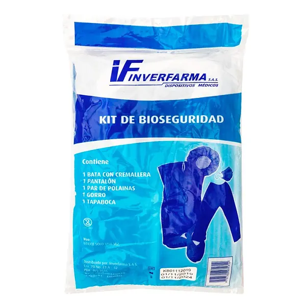 Kit Bioseguridad 5 piezas Inverfarma