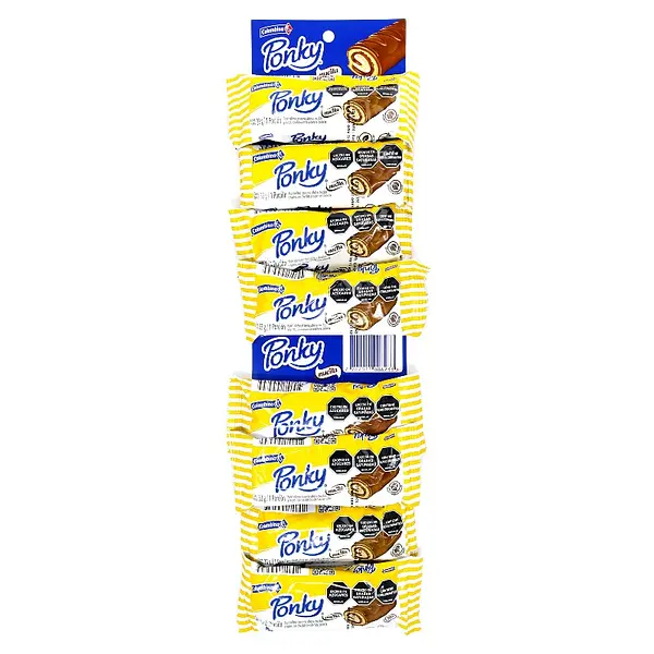 Ponky Crema Nucita Tira 8 unidades