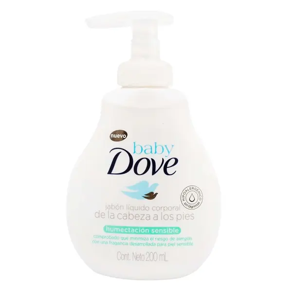 Jabón Dove Baby Líquido Humectación Sensible 200 ml
