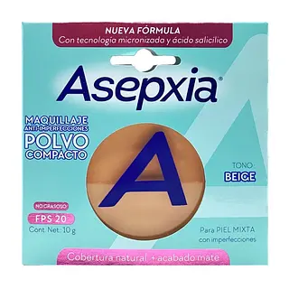 Polvo Compacto Asepxia BB Beige Mate
