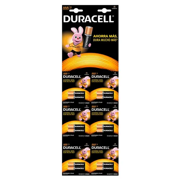 Pila Duracell Alcalina AAA x2 (pack 6)