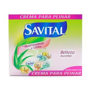Crema para Peinar Savital Multivitaminas 20x22 ml