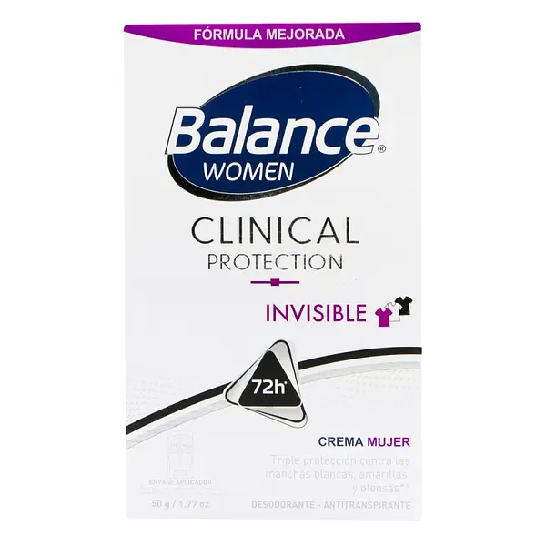 Desodorante Balance Crema Clinical Invisible Mujer 50 g