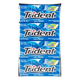 Chicle Trident Evup Menta 12 unidades