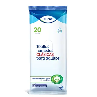 Toallas húmedas Tena clásicas 20 unidades
