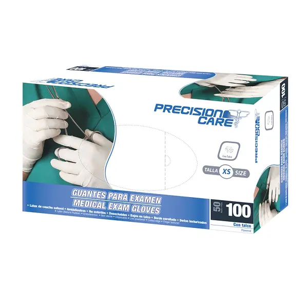 Guantes desechables Precisión látex 100 unidades XS