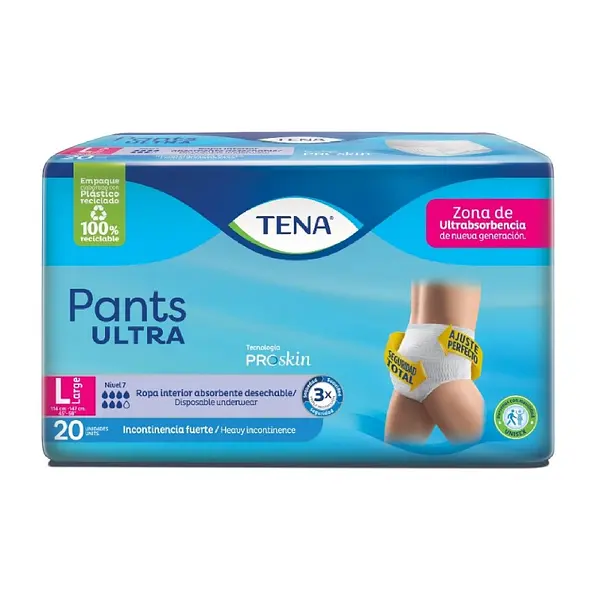 Pañal Tena Pants Ultra talla L 20 unidades ProSkin