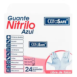 Guantes Nitrilo Azul Alfa Talla L x24