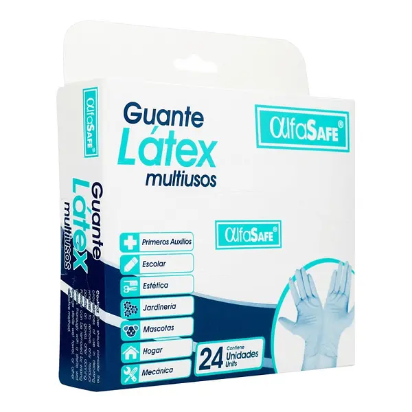 Guantes de Examen Alfa Látex Talla M x24