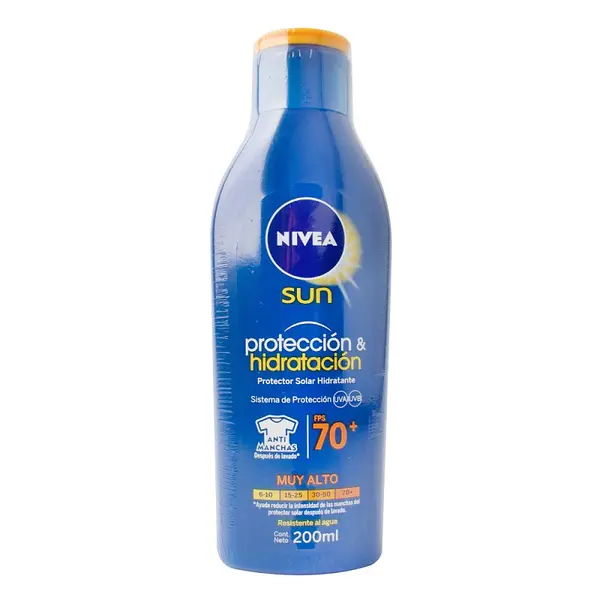 Protector solar Nivea Sun FPS 70 200 ml