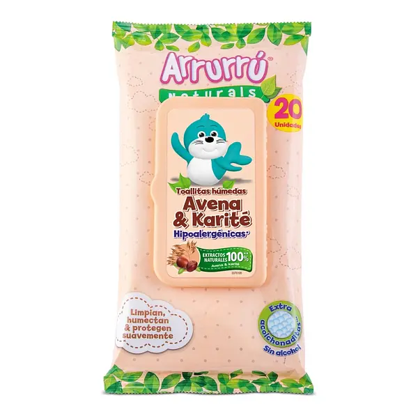 Toallitas Húmedas Arrurrú Avena 20 unidades