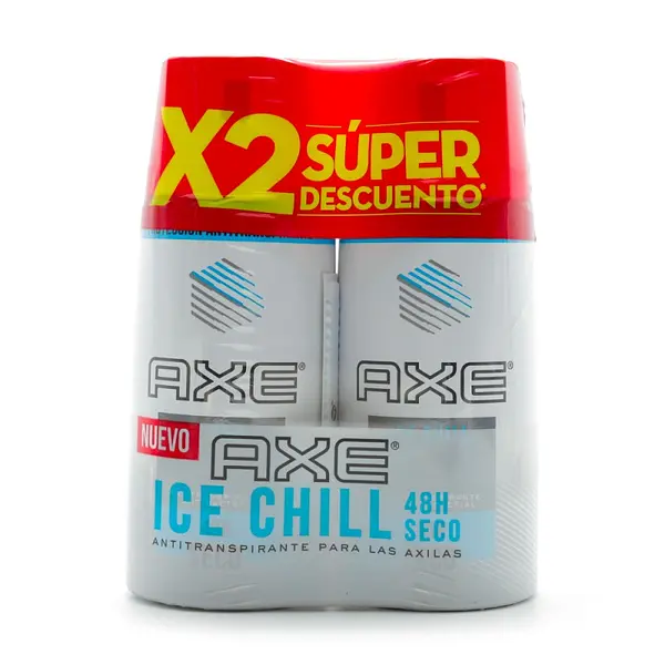 Pack 2 Desodorantes Axe Seco Spray Ice Chill 152 ml