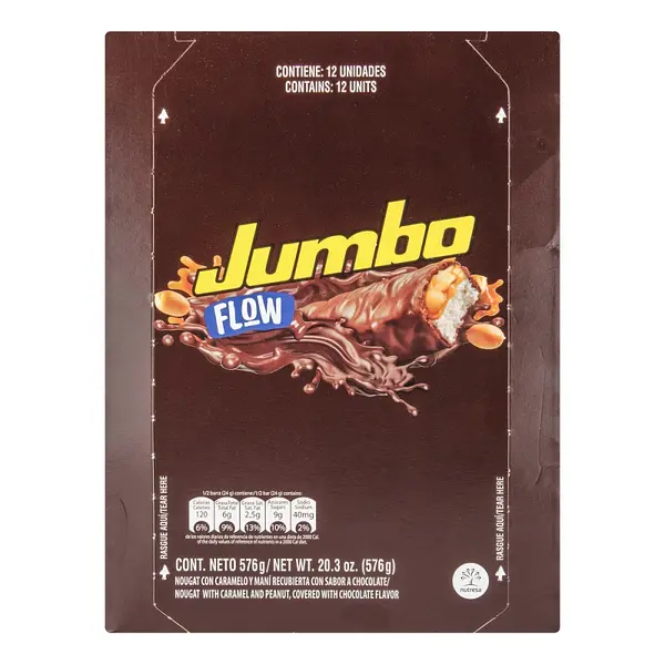 Chocolatina Jumbo Flow 12 unidades 576 g