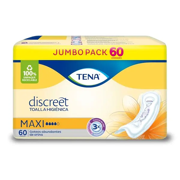 Toallas Tena Mujer Maxi 60 unidades