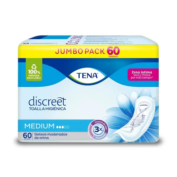 Toallas Tena Mujer Medium 60 unidades