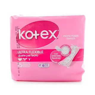 Protectores Kotex Femeninos Ultra Flexibles 15 unidades