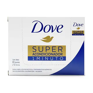 Super Acondicionador Dove 1 Minuto 12 ml x12 sobres