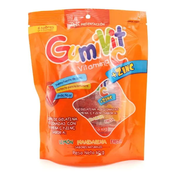 Gomas Gumivit C+Zinc Bolsa 6 sobres