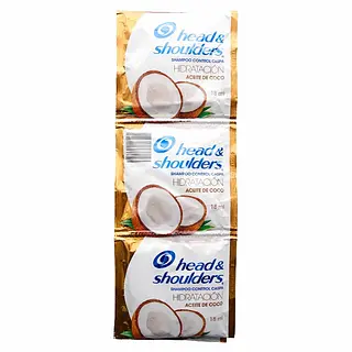 Champú Head & Shoulders hidratación coco 18 ml 12 sobres