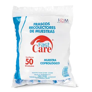 Frasco Coprológico Fast Care 50 unidades