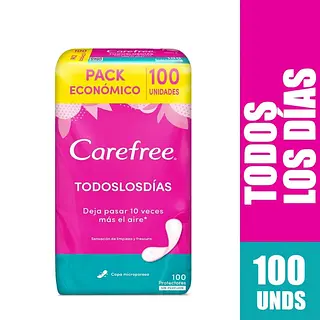 Protectores Carefree Todos los Días 100 unidades