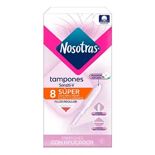 Tampones Nosotras con Aplicador Sensitive Súper 8 unidades